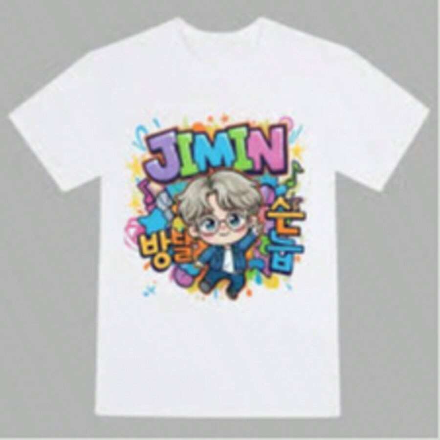 Children White Basic T-Shirt Unisex Boys Bangtan Boys Inspired Short Sleeve Casual Top, B-Ts, B-Ts Shirt, Teen Summer Clothes, Teen Girl Summer Clothe - 白色16 - 查看 1