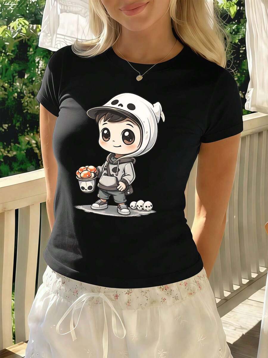 Women T-Shirts - Black - View 1
