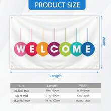 Christmas Nativity Scene Church Banner For Sanctuary, Christmas Nativity Scene Decorations, Jesus' Birthday Scene Xmas Welcome Religious Hanging Sign Banner With 4Brass Grommets - Phong cách hình ảnh chính - Xem 4