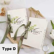 2 tấm thiệp thề nguyện hôn nhân, sổ tay tự làm theo phong cách tối giản dành cho cô dâu và chú rể kèm 2 bút viết, phụ kiện trang trí tiệc cưới chủ đề tình yêu. - Xem 12