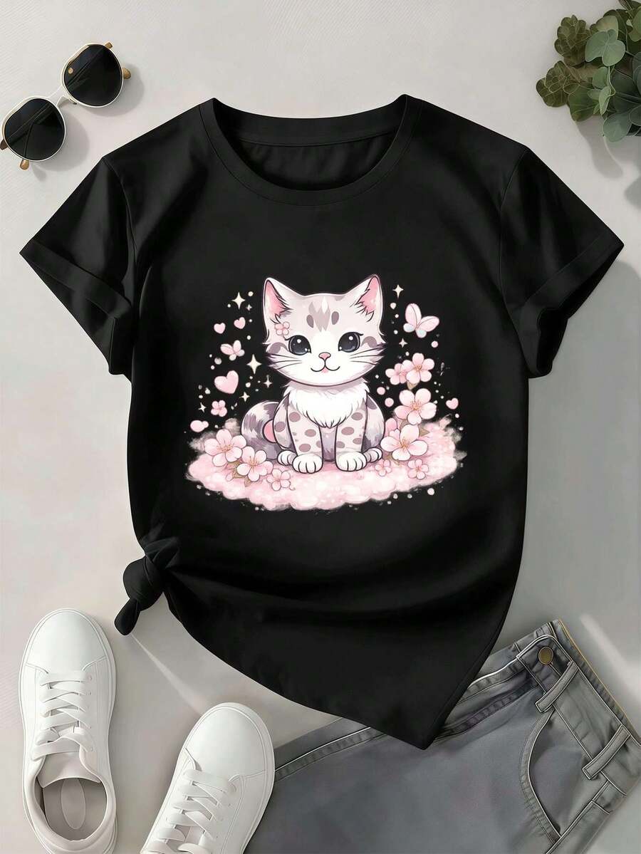 Women T-Shirts - Black - View 1