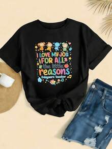 Women T-Shirts - Black - View 2