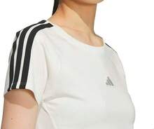 Adidas Áo thun nữ dáng ôm, cổ tròn, tay ngắn - trắng - Xem 5