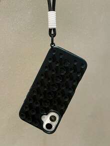 Multi-Functional Suction Cup Phone Case, Shock-Absorbing Silicone Protective Cover With Matching Phone Lanyard Strap, Compatible With IPhone 17/17 Air/17 Pro/17 Pro Max/16/16 Pro/16 Plus/16 Pro Max/16/16E/12/13/14 Pro Max Series - Black 1 - View 4