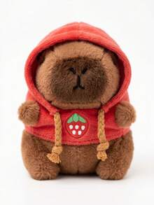 12cm Fluffy Capybara Plush Doll, Adorable Capybara Themed Plush Doll, Portable Mini Capybara Figurine, Comfortable Desktop And Bag Decor, Interesting Capybara Themed Gift For Animal Lovers (Multiple Styles) - Multicolor - View 14