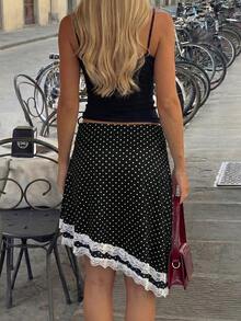 Top de punto ajustado con tirantes finos y cuello cuadrado en estilo retro francés para mujer, para primavera/verano - Negro - Ver 2