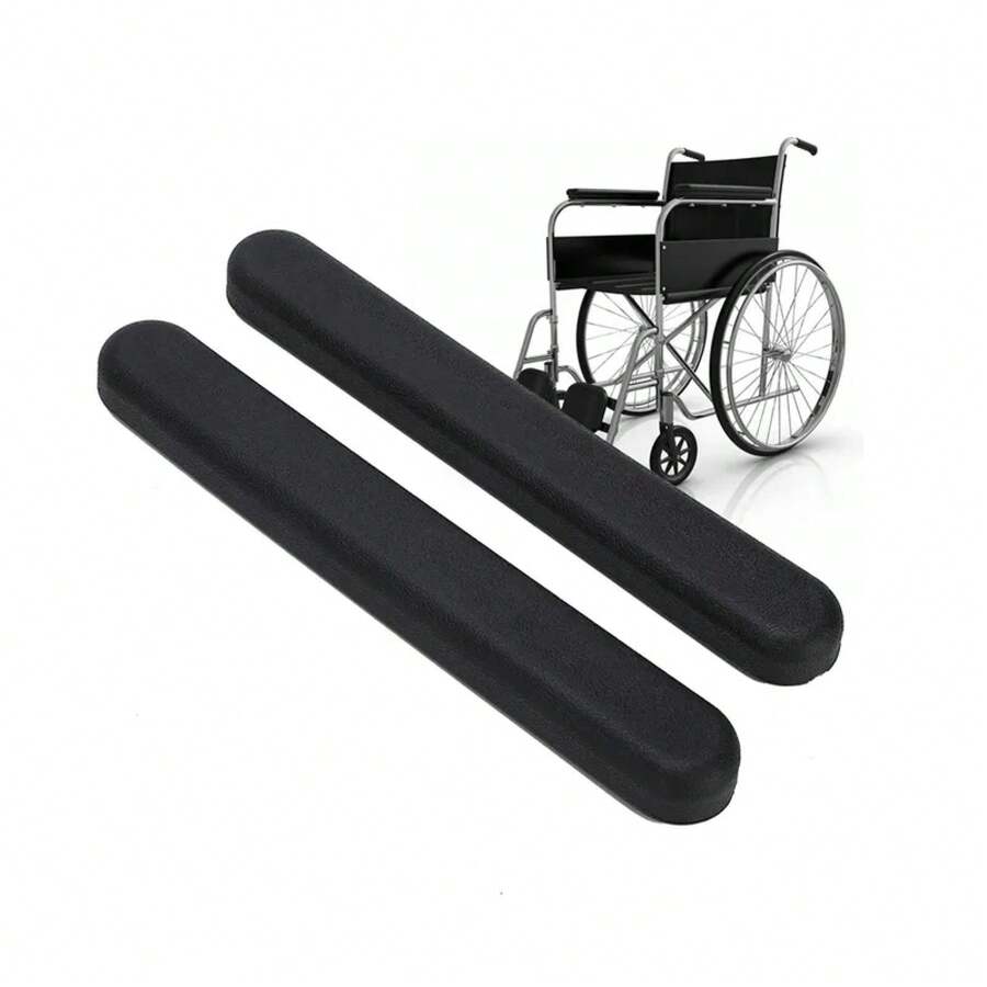 Accesorios Universales para Silla de Ruedas: Reposabrazos con Tampón de Tornillo, Almohadilla de Repuesto de Cuero y Esponja para Reposabrazos de Silla de Ruedas - Abs-(22.5-32.5) - Ver 1