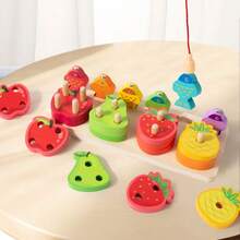 4-Pillar Fruit Fishing Game, Color Recognition & Fine Motor Skills Development, Early Educational Toy For Children - Multicolor - View 4