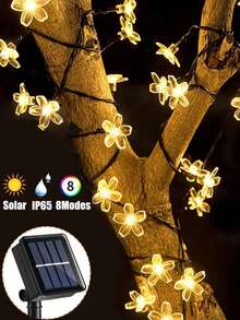 1件 20/50 LED 戶外太陽能串燈,太陽能花園燈,IP65 防水,8 種控制模式,適用於戶外花園庭院景觀裝飾、婚禮派對節日裝飾,必備戶外花園裝飾,秋季裝飾、萬聖節裝飾、2026 聖誕裝飾 - A - 查看 3