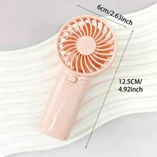 1pc Battery Operated Mini Handheld Fan, 1 Speed Setting, Party Favor, Portable For Outdoor Summer Use, Mini Pocket Fan, Suitable As Gift, Outdoor Travel, Beach, Home, Office (Batteries Not Included) - 彩色 - 查看 6