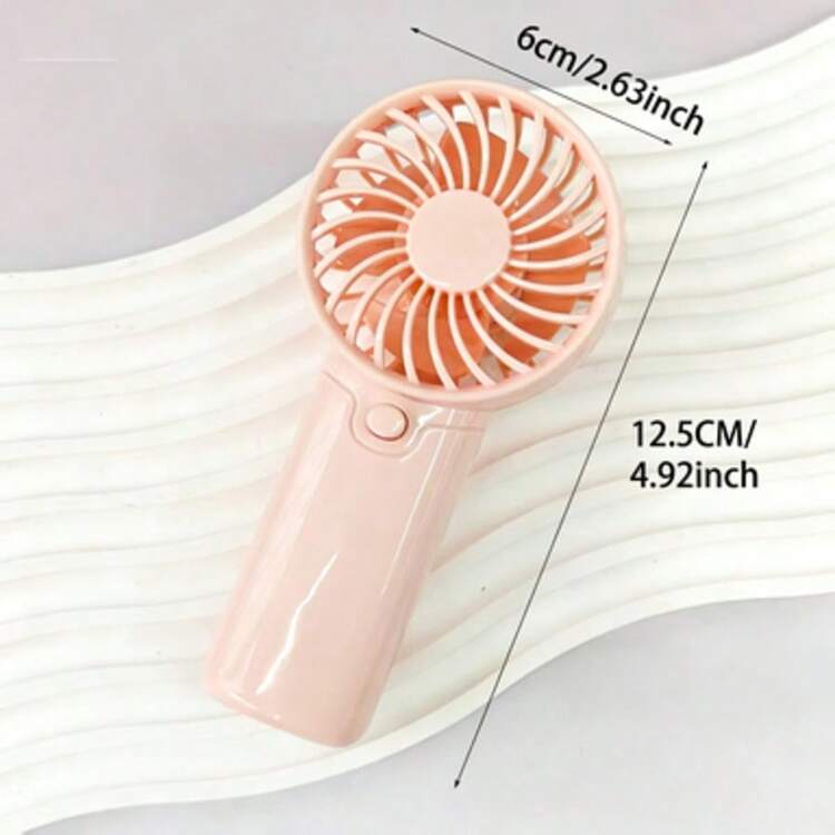 Mini ventilador portátil silencioso, 1 velocidad, alimentado por batería, regalo de fiesta, regalo de enfriamiento de verano, adecuado para regalo, viaje al aire libre, playa, uso en el hogar, oficina (baterías no incluidas) - Multicolor - Añade 6
