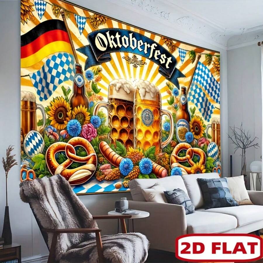 2D Flat Type - 2D Flat Type, 2D Flat Graphic - 2D Signage 2D Flat Type Banner, Suitable For Obok Festival Events, Made Of Polyester, Suitable For Photography Background, Applicable For Party Photo Background - 12 - View 1