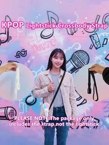 K-POP 응援棒掛繩套組，可攜式可調節掛繩，適用於任何尺寸的應援棒手柄，適合 K-POP 粉絲聚會、遊戲與活動，適用於家庭與朋友聚會、新年慶祝及聖誕節，請注意：不含應援棒，1/2件裝 - 多色 - 查看 3