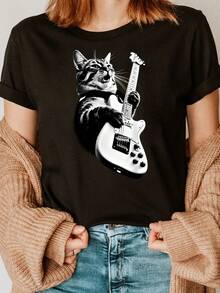 Plus Size T-Shirts - Black - View 11
