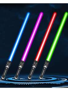 Bộ 1 thanh kiếm laser có thể thu gọn, màu sắc và kiểu dáng ngẫu nhiên, đồ chơi giảm căng thẳng dạng que phát sáng nhấp nháy kép (không bao gồm pin), một số màu ngẫu nhiên, kiếm, trò chơi, đồ trang trí Giáng sinh. - Nhiều màu - Xem 7