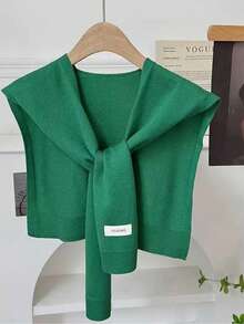 Women's Solid Color Label New Shawl Outer Shirt Cardigan Office Air-Conditioned Room Small Camisole Shoulder Protector,Holiday,Travel Essential - Multicolor - View 9