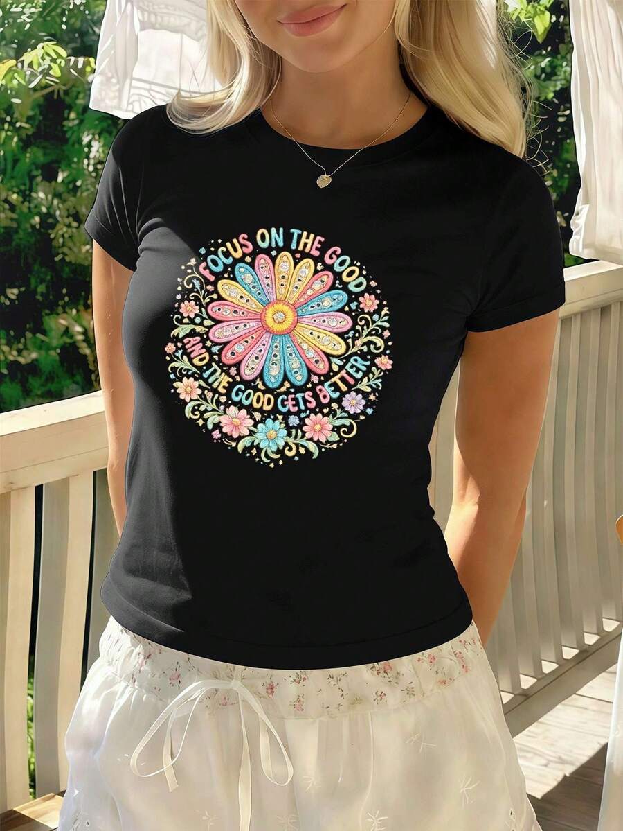 Women T-Shirts - Black - View 1