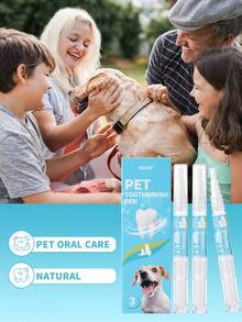 Oivolii 1 支装犬猫牙齿清洁凝胶，含软毛刷 - 塑料材质，适用于犬猫口腔护理 - 非电动宠物牙齿清洁凝胶，保持口气清新和牙龈健康 - 易于使用的宠物牙齿清洁器 - 淺藍色 - 查看 6