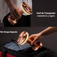 Paquete de 2 Lámpara de Escritorio Inalámbrica Portátil, Lampara de Mesa Recargable con Sensor Táctil, Atenuación Continua de Tres Colores, Adecuada para Dormitorio, Oficina, Etc - Bronce Rojo - Ver 4