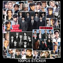 100張 What Is Your Love Song Arirang 貼紙，K-Pop 自黏貼紙，偶像照片貼紙，適用於筆記型電腦、手機殼、筆記本裝飾，ARMY 粉絲收藏禮物 - 彩色 - 查看 1