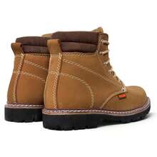 Men's Economical Leather Work Boot, Stitched, Heavy Duty, RGM - Camel - View 4