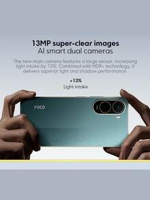 Xiaomi POCO C81 Pro 智慧型手機，Wet Touch Technology 2.0，Google Gemini，時尚極簡設計，6.9 吋沉浸式螢幕 120Hz 高更新率，強大八核心處理器，6000mAh (典型值) 大電池容量 - 黑色 - 查看 5
