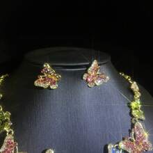 1 Set Bohemian Style Women's Jewelry Set Necklace Earrings 3 Pieces Set Suitable For Bride Wedding Banquet Evening Party Formal Occasions - Jewelry Set - View 8