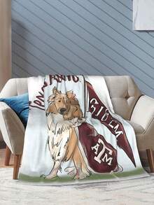 Texas A&M Merch Aggies Throw Blanket Warm Blankets Breathable Air Conditioner Blanket For Car Classic Outdoor Blankets For Picnic For All Season - Black - View 5
