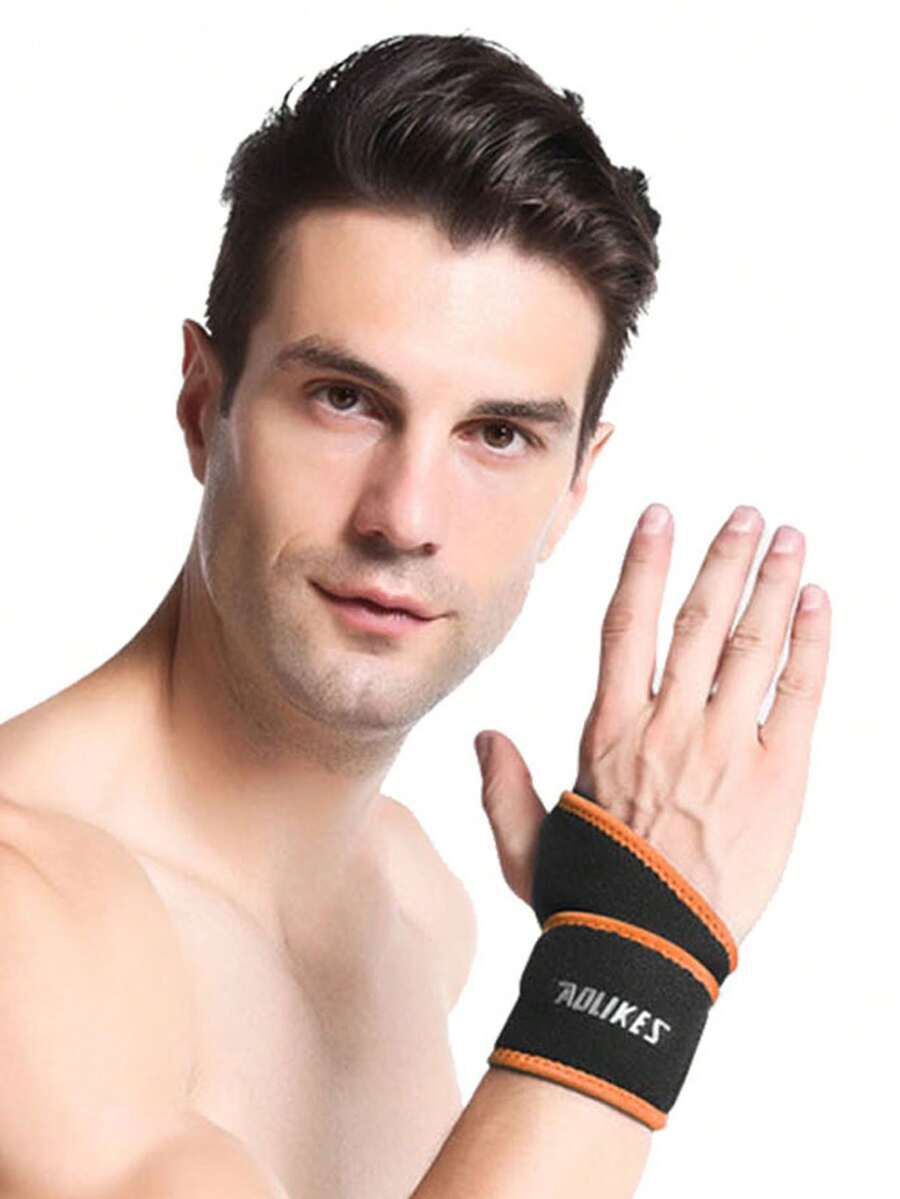 AOLIKES 1pc Sports Fitness Wrap Bandage, Adjustable Wrist Support For Weightlifting, Basketball - Multicolor - View 1