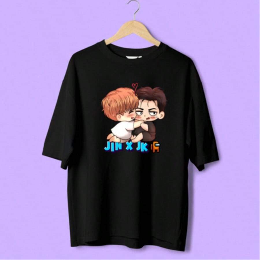 Children White Basic T-Shirt Unisex Boys Bangtan Boys Inspired Short Sleeve Casual Top, B-Ts, B-Ts Shirt, Teen Summer Clothes, Teen Girl Summer Clothe - 黑色4 - 查看 1