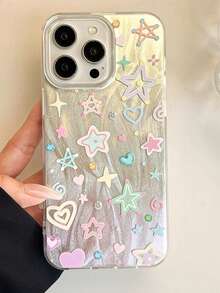 1个多色多巴胺星羽设计全包保护壳，适用于 17 Pro Max，兼容 16 Pro Max、15 Pro Max、14 Pro Max，高端时尚手机壳，也适用于11/12/13/14/15/16 Pro Max Plus - 彩色 - 查看 2