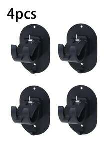 4pcs Self-Adhesive Curtain Rod Brackets, Adjustable Curtain Rod Hooks Without Nails, Suitable For Bathroom, Kitchen, Hotel - Multicolor - View 13