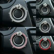 Bling Bling One-Key Start Button Decorative Ring, Interior Modification Accessory, Universal Fit With High-End Sense - A - View 7