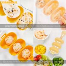 1pc Rice Ball Maker With Spoon, Kitchen Rice Mold, Interesting Shaking Design, Rice Feeding And Eating Tool - Multicolor - View 8