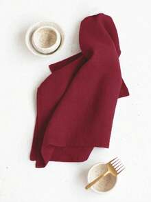 2/6/12pcs Wine Red Napkins, Solid Color, Skin-Friendly, Absorbent, Suitable For Restaurant, Home, Banquet, Holiday Party Decoration, Breathable, Lightweight - Red - View 6