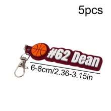 Gantungan Kunci Nama Basket Kustom | Hadiah Tim yang Dipersonalisasi | Hadiah Basket Remaja Berkualitas Tinggi | Label Tas - Gantungan Kunci Mulut Ikan Bola Basket C - View 13