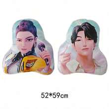 Mesuca K-Pop Girl Group Style Cartoon Aluminum Foil Balloon Set, Colorful Holographic Material Shaped Balloons, Birthday Cheering Party Photo Decor Balloons - Multicolor - View 5