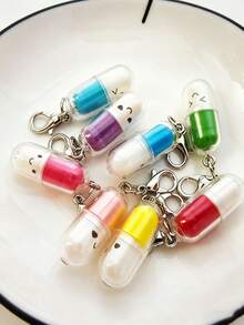 20pcs/Set "Pocket Hug" Pill-Shaped Keychain And Thank You Card, Perfect "Thank You" Gift For Best Friends, Cute Accessory For Wallet, Backpack Or Car, Ideal For Thanksgiving | Unique Decoration And Sweet Expression Of Gratitude For Friends - A - View 3