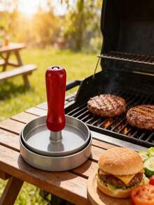 1 buah Cetakan Pembuat Patty Hamburger, Alat Press Patty Daging Manual dengan Pegangan ABS, Anti Lengket Mudah Dibersihkan, Cetakan Patty Bulat dengan Ketebalan Seragam, Cocok untuk Memanggang, Dapur, Patty Daging Sapi, Burger Vegetarian, Pembuat Patty Daging, Peralatan Dapur, Aksesori Dapur Rumah Tangga - Perak - View 5