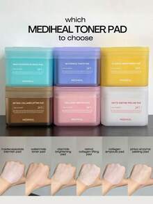 Mediheal 植物酵素賦活面部化妝水棉片，乳白色半透明，絎縫雙層，快速吸收無殘留，保濕柔膚，便攜罐裝，適合敏感肌，K-Beauty 韓系彩妝，Olive Young 禮品 - Phyto-enzyme Peeling Pad - 查看 9