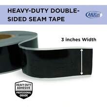 Anjon RoofShield Butyl Double Sided Seam Tape Heavy Duty 3 Inx 25 Ft - Black EPDM Seam Tape, Waterproof Roof Sealant Adhesive - 3 In. X 25 Ft. Roll + Construction - View 3