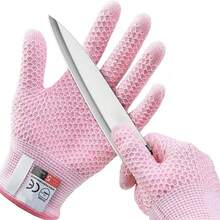 5-Level Cut Resistant Touchscreen Gloves, Pineapple Pattern Full Finger Cut Resistant Gloves, Outdoor Camping Protective Equipment - Multicolor - View 3