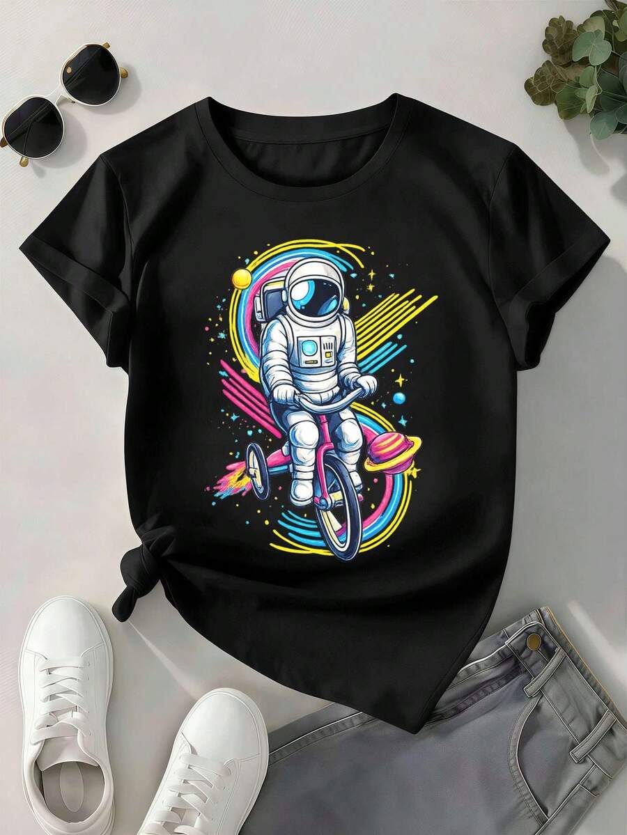 Women T-Shirts - Black - View 1
