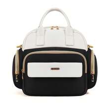 1pc Versatile Mommy Bag With Multiple Compartments, Independent Bottle Holder And Tissue Pocket - Multicolor - View 10