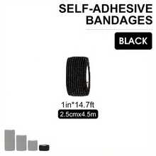 7 Rolls Self-Adhesive Bandage Rolls, Breathable Sports Tape Self-Adhesive Gel Bandage Rolls (White) - White - View 4