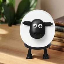 Soporte para papel higiénico con diseño de oveja adorable, dispensador de papel higiénico de pie en 3D con forma de oveja negra interesante, estante de almacenamiento de papel higiénico para el baño, decoración animal adorable para organizar el papel higiénico, regalo ideal para el hogar y el baño - Unitalla - Ver 2