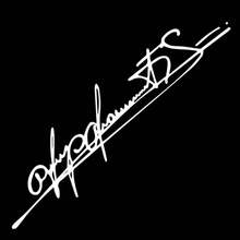 1pc Schumacher Signature Colorful Car Eyebrow Decal Sticker, Vinyl Waterproof Sunproof No Residue, Suitable For Car Body, Headlight, Rear Glass, Bumper, Motorcycle And Laptop Decoration - Schumacher Art Signature - View 5