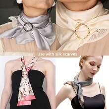 1pc/3/4/5pcs T-Shirt Round Shirt Clips, Clothing Knot Clips, Scarf Buckle Set Alloy Round Clothing Decoration For Women And Girls, Multi-Functional Clothing Accessories Buttons, Round Shirt Knot Buckles, Belt Scarf Adjustment Buckles, Suitable For Shirts, Scarves And Belts Multi-Purpose Accessories, Scarf Buckles, Shirt Tie Clips, Women's Dress Accessories Decoration Jewelry Gifts - Multicolor - View 3