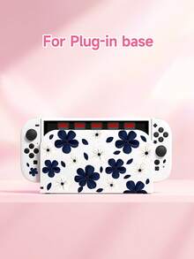 1pc Deep Blue & White Floral Pattern Protective Case/Cover, Compatible With Switch2 (2025), Switch NS, Switch OLED, Switch Lite, Accessories For Switch 2nd Gen/Switch, Full Set Including Storage Bag, Game Card Case, Best Gift For Switch Players - Multicolor - View 20