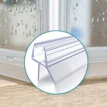 Shower Screen Seal Strip For 2pcs 30inch(76.2cm)_4~6mm(0.16-0.24inch) Glass, Shower Seal Strip For Straight Glass Up To 12mm->17mm->23mm Gap, Transparent Shower Seal Strip Replacement - Colourless - View 4